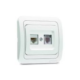 Mimóza,  telefon+adatátviteli csatlakozóaljzat /RJ11+RJ45
