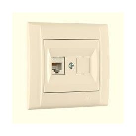 Defne CAT5 internet/adatátviteli csatlakozó RJ45 - krém