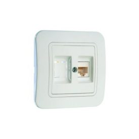   Lillium, fehér, internet/adatátviteli csatlakozóaljzat /RJ45/egyes CAT5