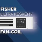 FISHER parapet/mennyezeti fan-coil, 2,1 kW, fekete FFP-SLIM-450L2V-B