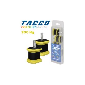   Vecamco TACCO rugós rezgéscsillapítós gumibak sárga 40x40mm 4 db/csomag (200 Kg)